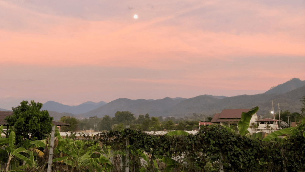 sunset in pai