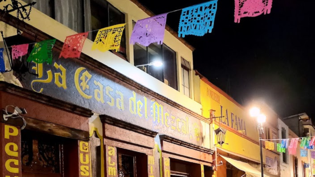 exterior oldest mezcal bar in oaxaca city "la casa del mezcal"