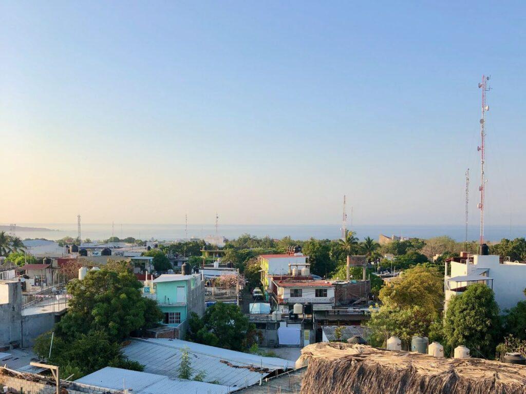 birds eye view of centro in puerto escondido downtown