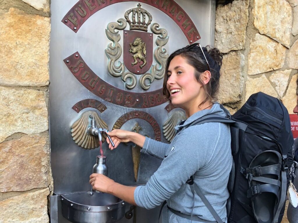 wine fountain camino de santiago