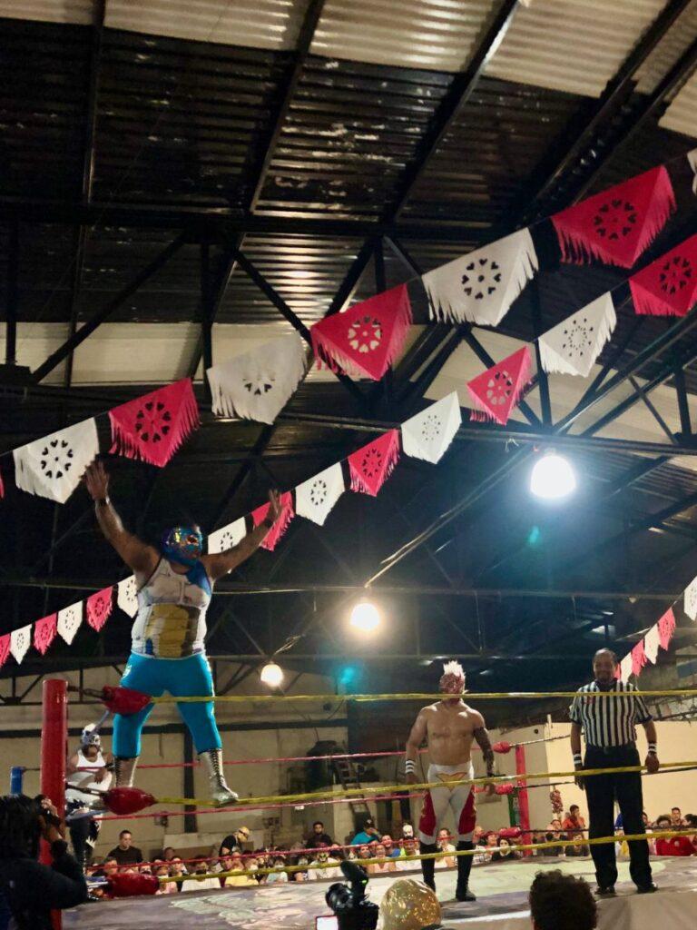 two lucha libres in the ring, oaxaca