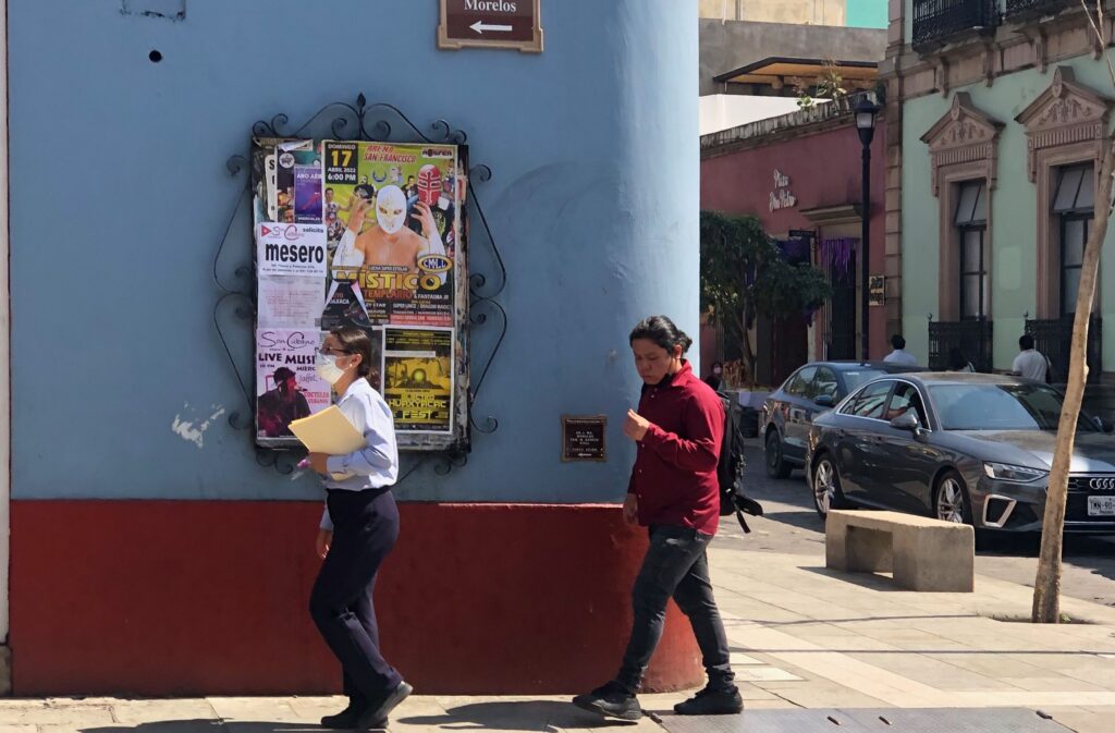 photo of lucha libre poster advertising match in Oaxaca