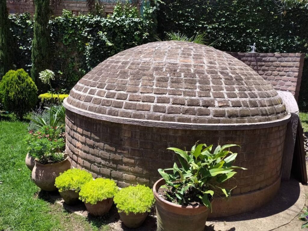 dome temazcal in garden of puerta vieja