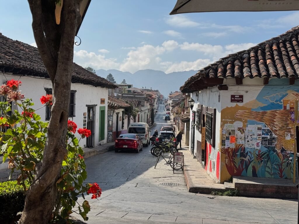 View from the terrace at Kukulpan, a cafe in San Cristobal de las Casas