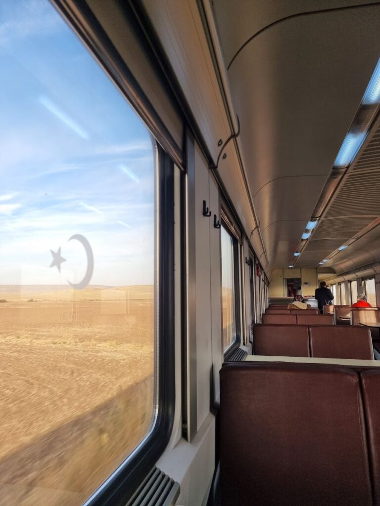 window view from dining cart on Guney Kurtalan express