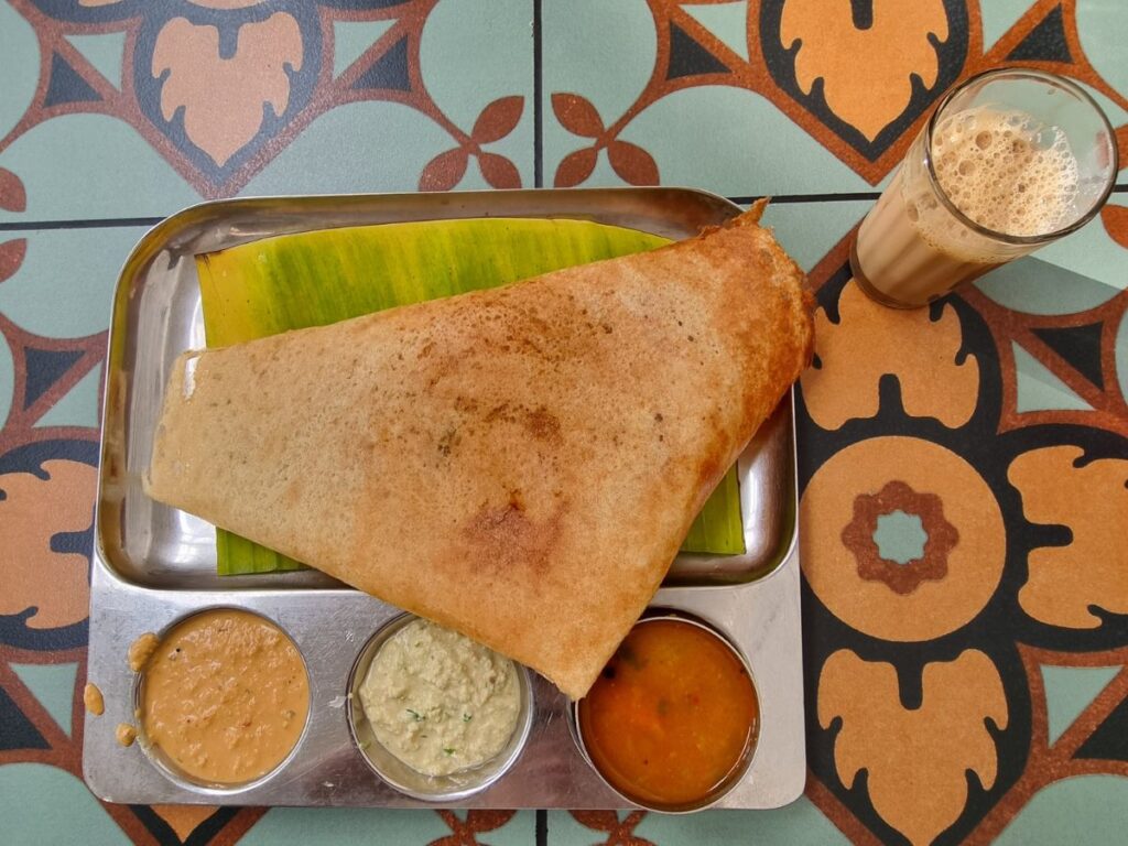 masala dosa at sri lakshmi cafe on bedford road, coonoor tamil nadu