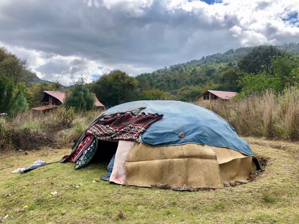 dome temazcal ceremony in san cristobal de las casas, at Nahual Ha