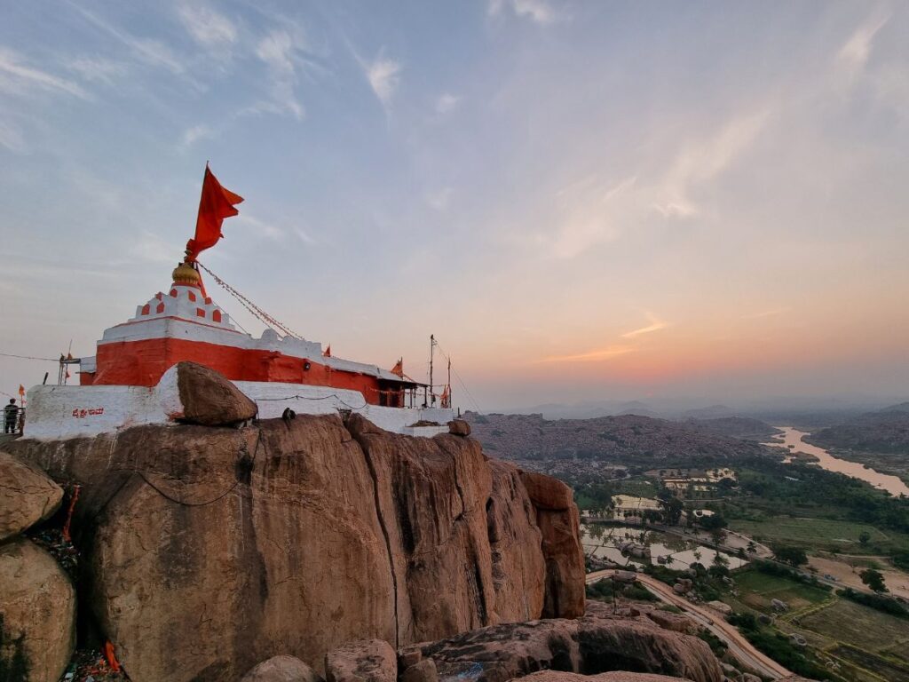 Anjanadri Hill at sunrise in Hanumanahalli, best place to visit