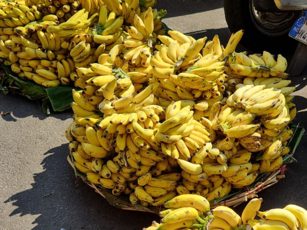 Banana stalls outside Devaraja Market