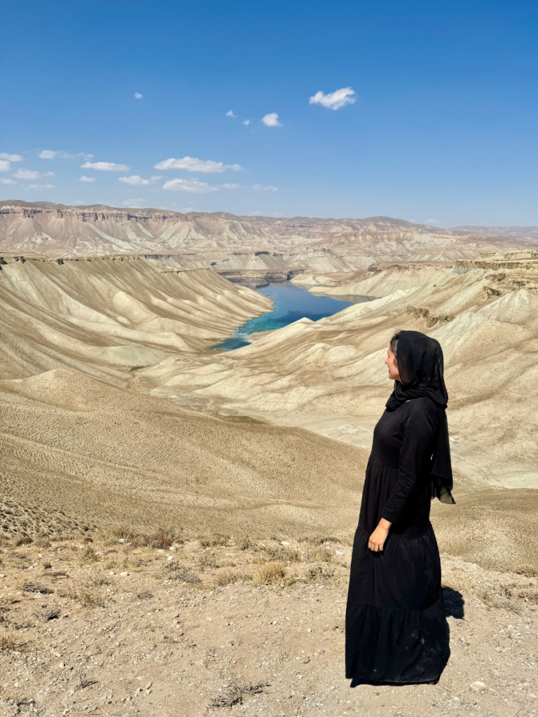 UK traveller at Band-e-amir National Park, Afghanistan