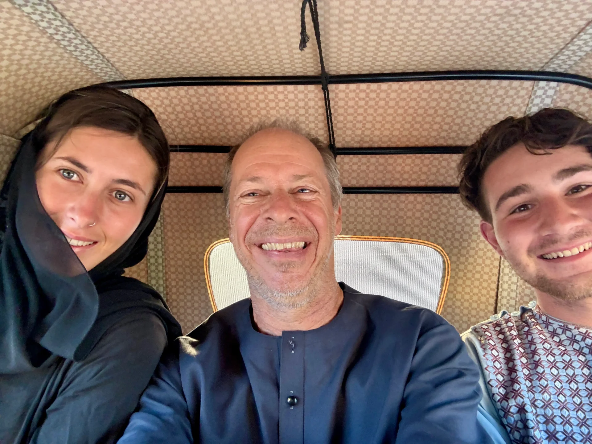 In the back of a tuktuk in Kandahar, Afghanistan