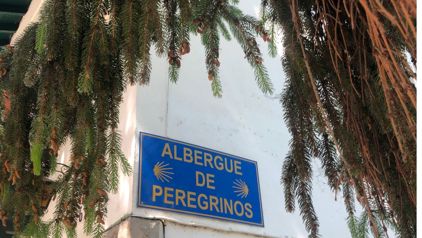 Albergue sign on the Camino de Santiago