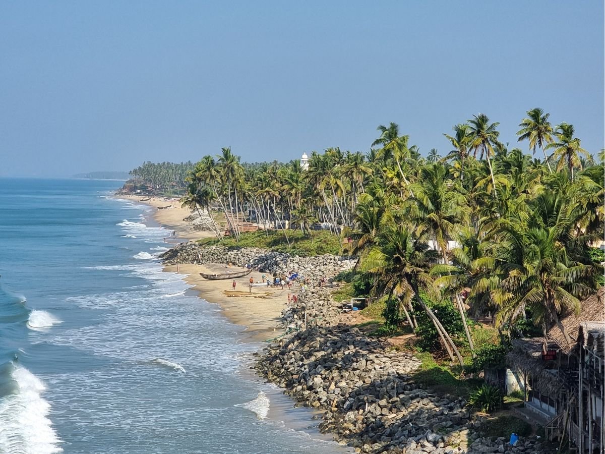 Black sand beach, Varkala