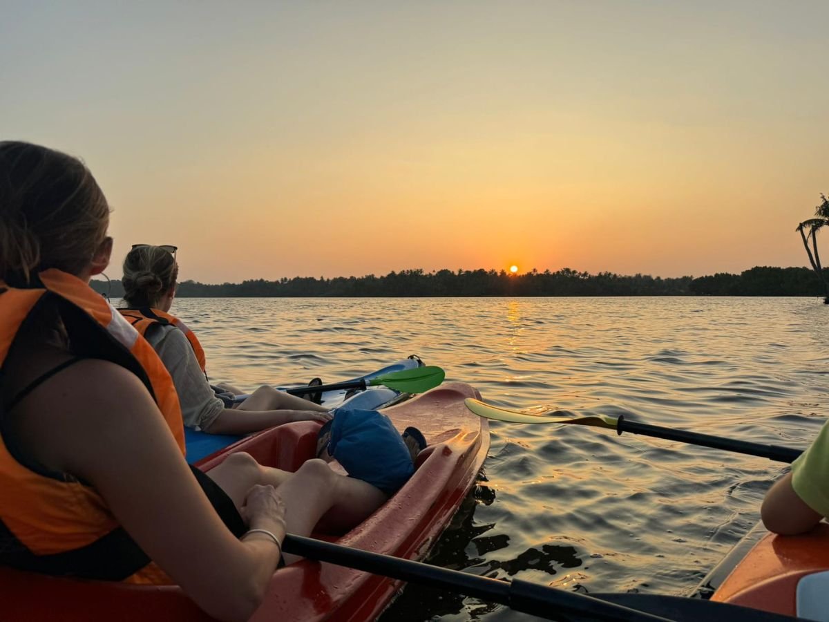 Kayaking on Munroe Island, Kerala