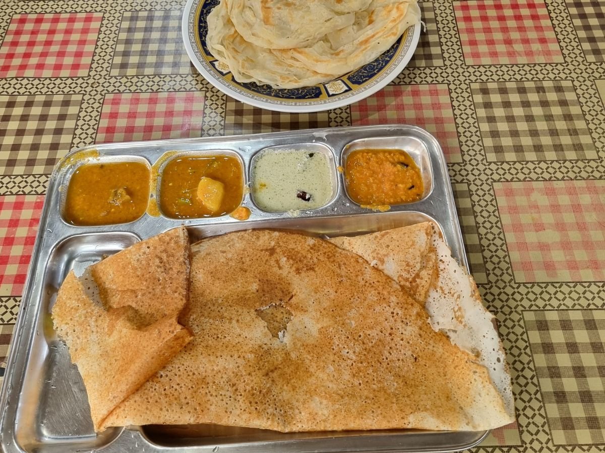 Masala dosa at local cafe in Varkala, Kerala