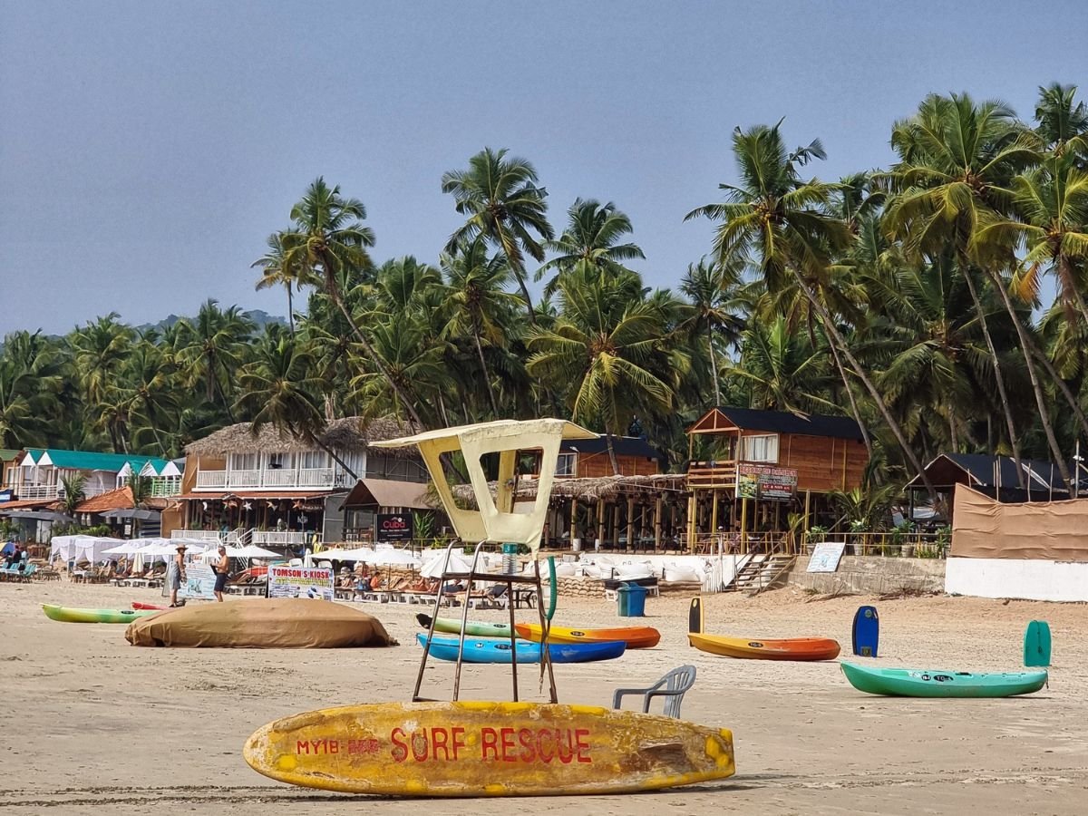 Lifeguard stand on Palolem beach, India