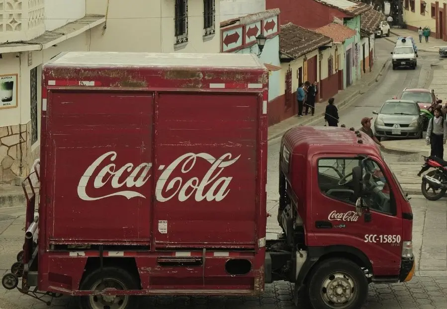 Coca Cola truck in streets of San Cristóbal de las Casas